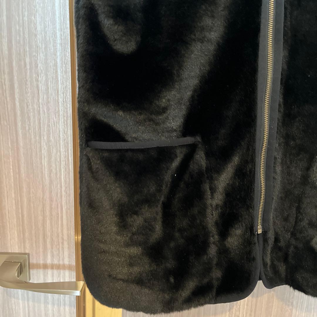 Barbour ブラック フリース ベスト 40