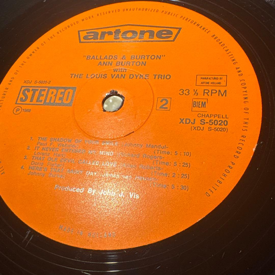 [レコード] BALLADS & BURTON ANN BURTON LP