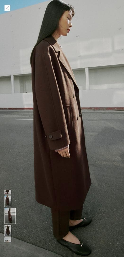【ゆな】ZARA ソフトオーバーサイズコート 2025AW ブラウン