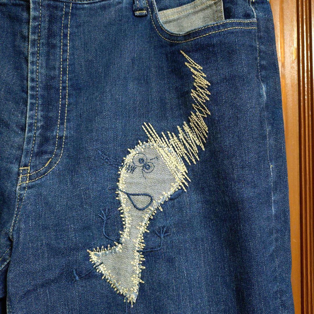 専用　日本製　アルベロベロ　刺繍デザインデニムパンツ　Ｌサイズ