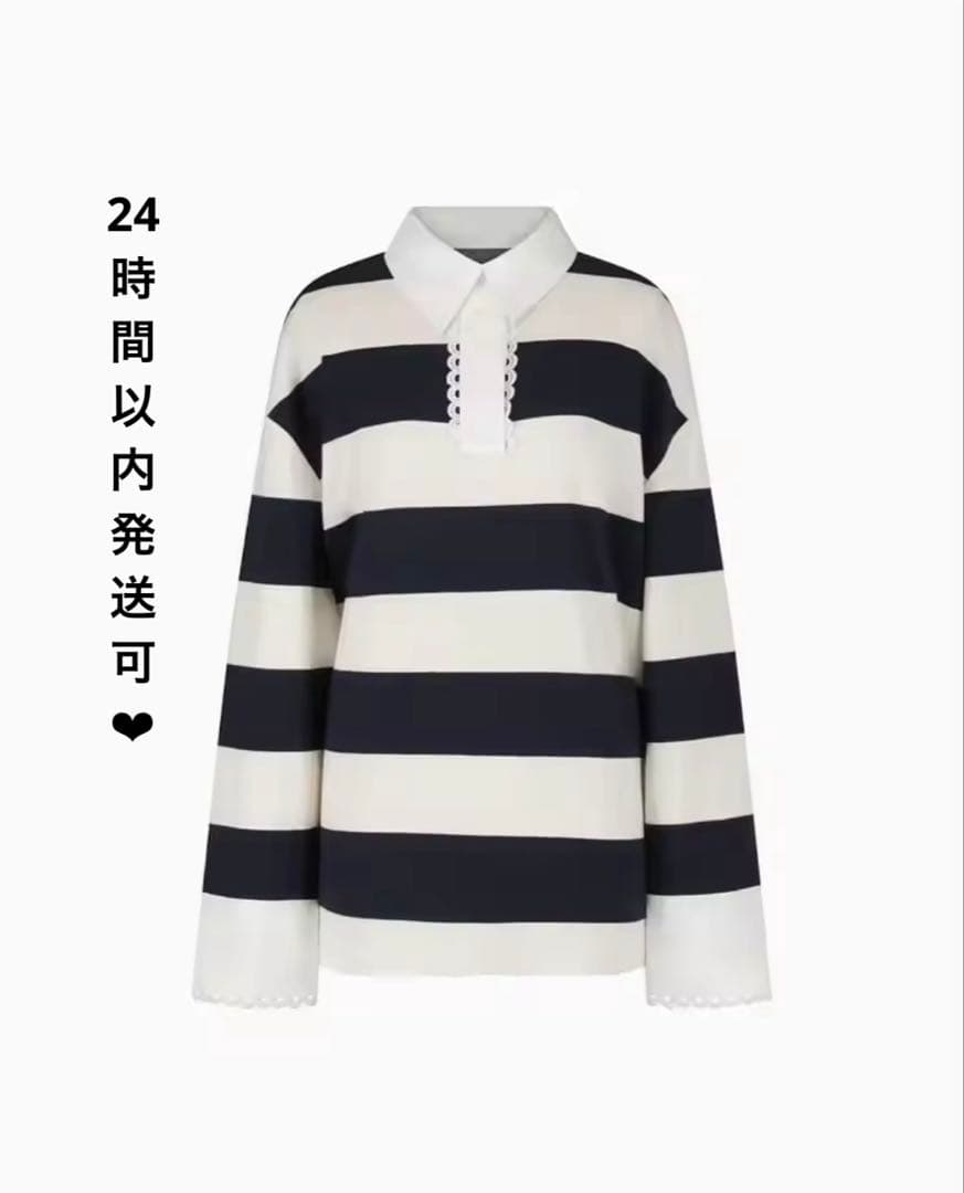 Bibiy. FRANCINE RUGBY TOP ビビィ　 長袖 ボーダー