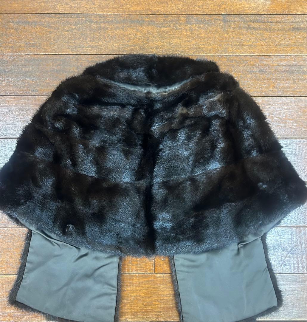 三越 毛皮ショール MINK ミンク 大判ショール ミンクファー 毛皮