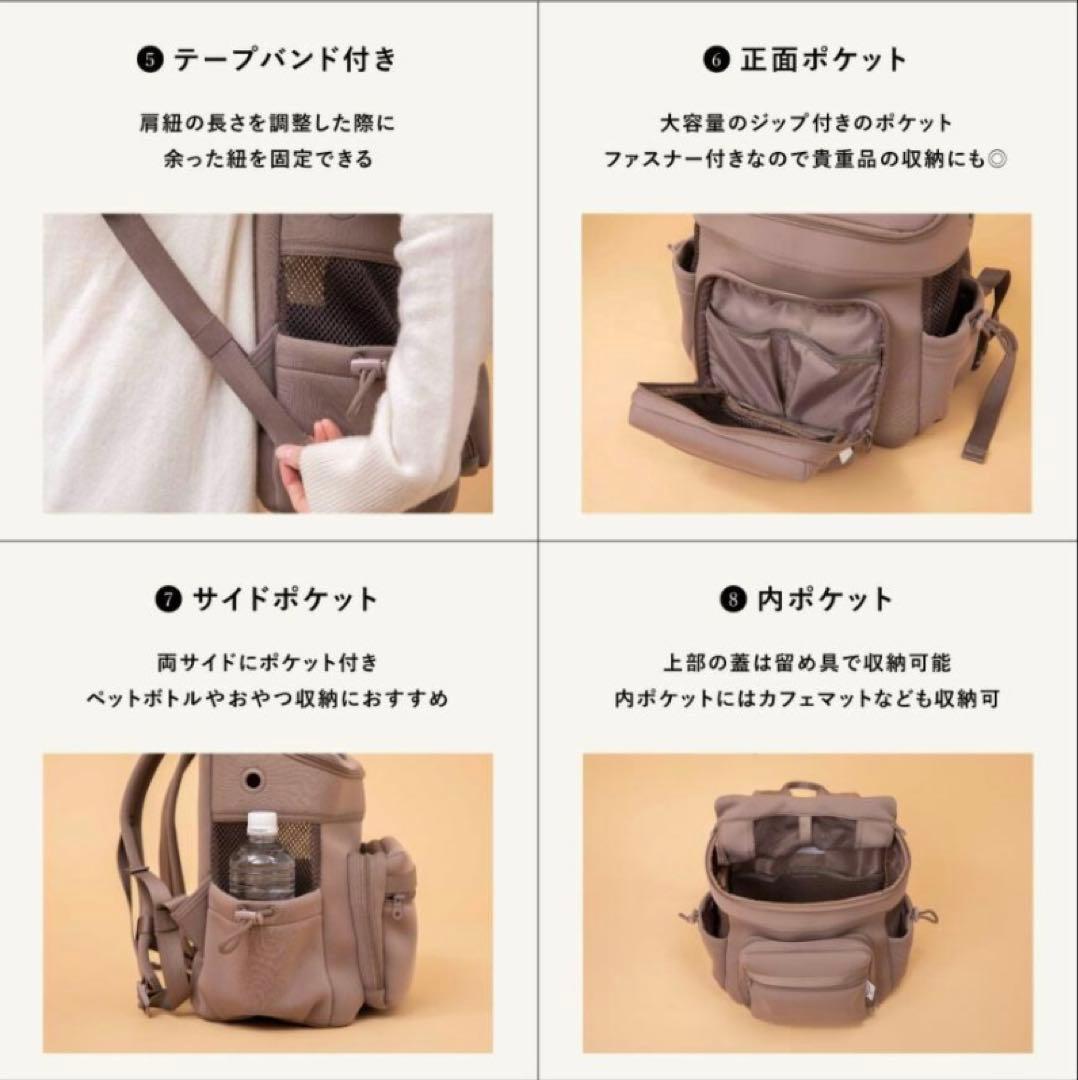 サイズS★ 黒 city dog ネオプレーンバックパックキャリーリュック
