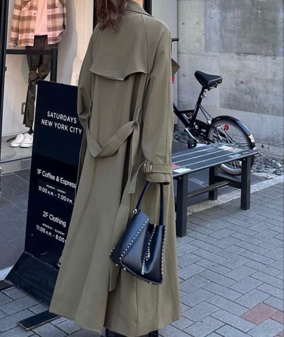 ACYM Stand collar long トレンチコート