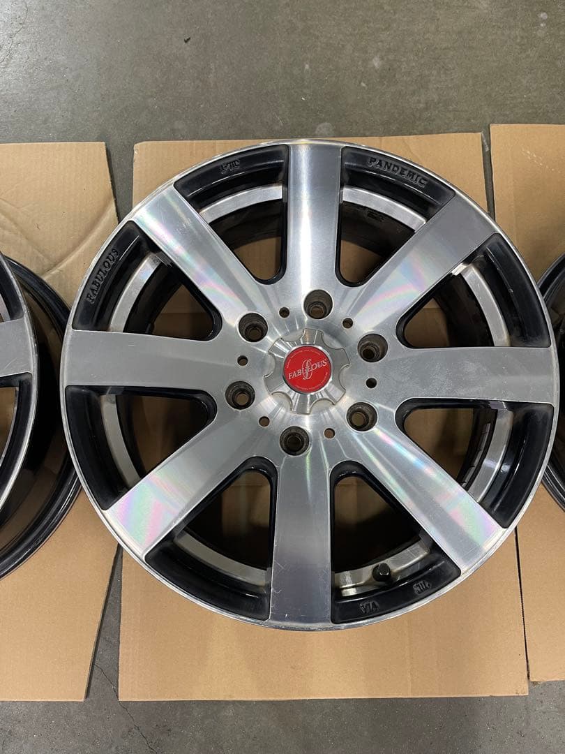 FABLOUS 17インチ アルミホイール 6.5J ハイエース装着2本セット②