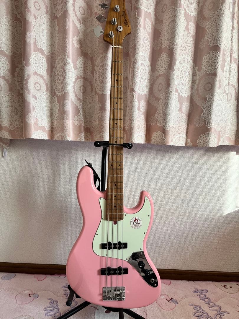Bacchus バッカス BJB-1-RSM/M エレキベース ピンク 4弦