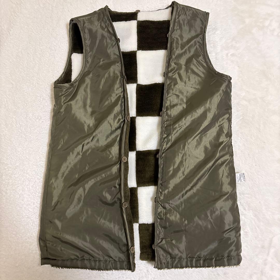 FRED PERRY モッズコート S カーキ ライナー付 ブロックチェック