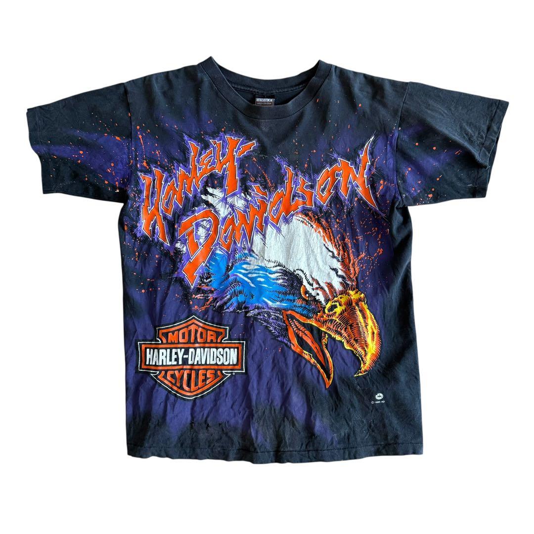 激レア harley davidson aop 90s イーグル Tシャツ