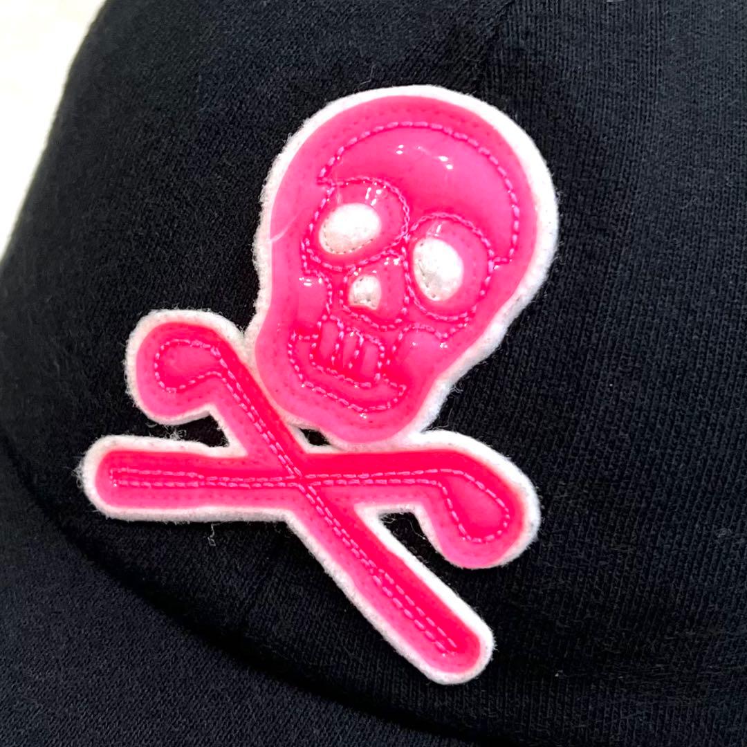 【MARK&LONA】SKULL MESH CAP BK/PINK M