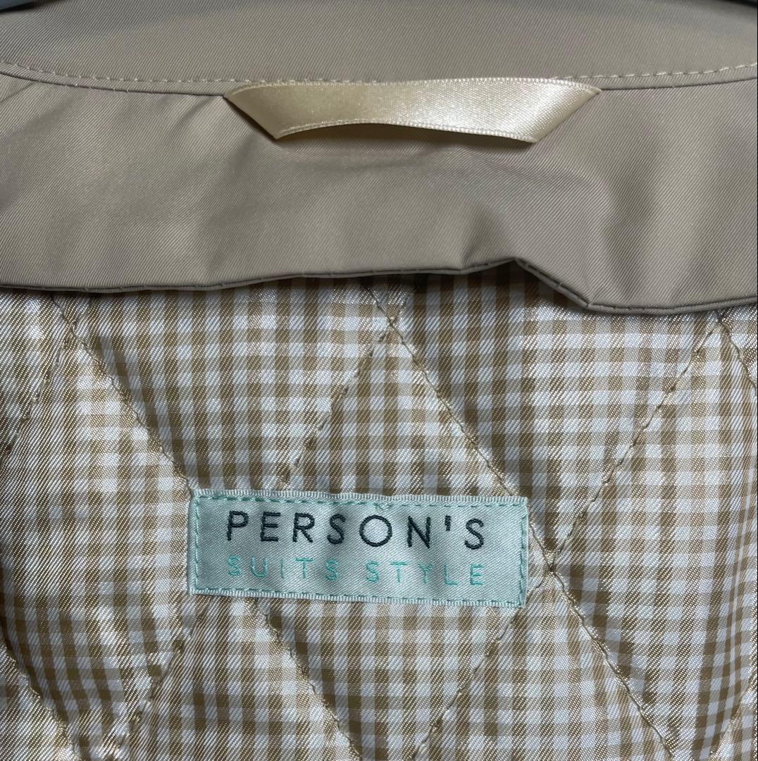 新品PERSON'S トレンチコート ライナー着脱可 撥水 ストレッチ 就活 M