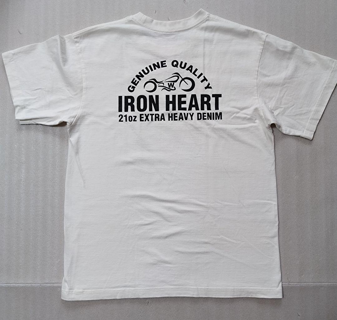 IRON HEART Tシャツ Lサイズ ホワイト USED