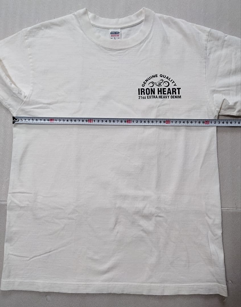 IRON HEART Tシャツ Lサイズ ホワイト USED