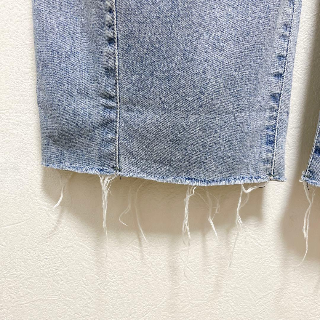 【サムシング×フリークスストア】タックカーブワイド/カーブデニム/美品/サックス
