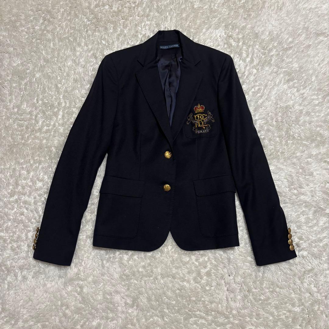 Ralph Lauren Blue Label 紺ブレザー　刺繍　金ボタン