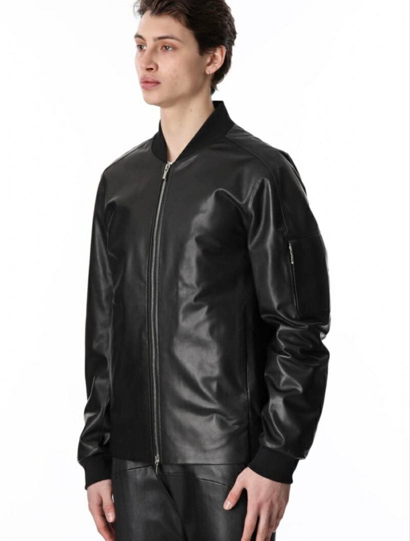 ジャケット・アウター ATTACHMENT LAMB LEATHER MA-1 AB12-225