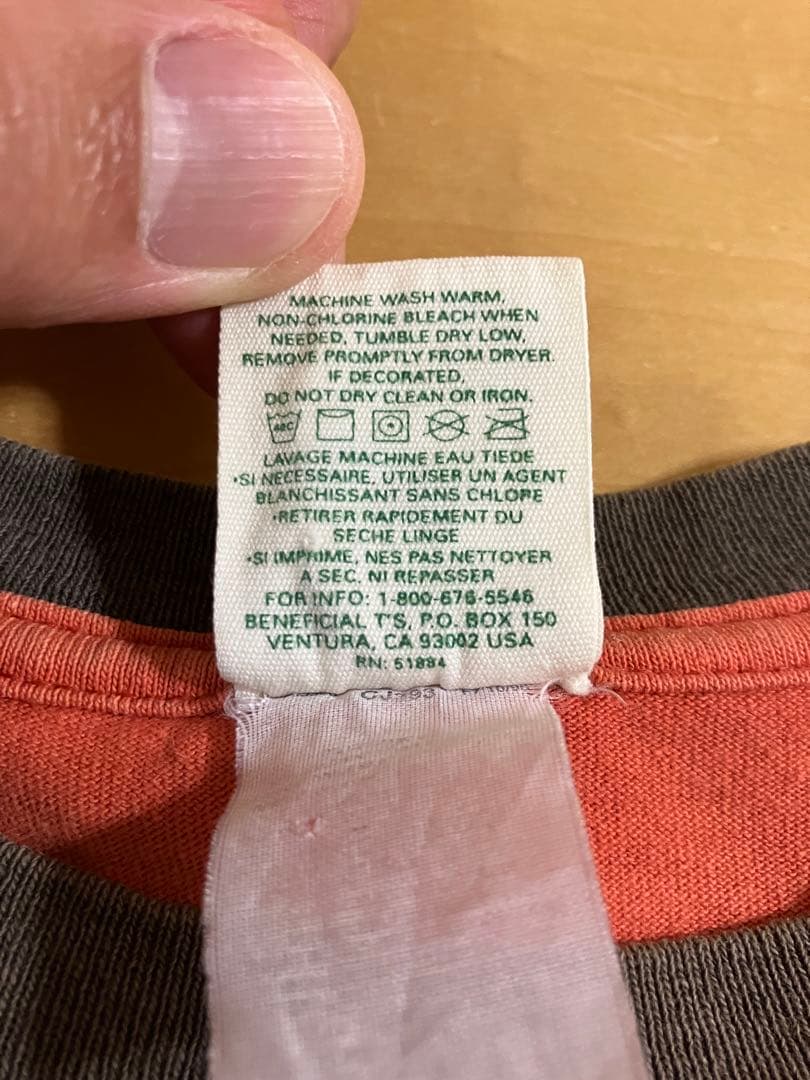 パタゴニア　patagonia 赤　シュウ色　Tシャツ M ヴィンテージT 希少