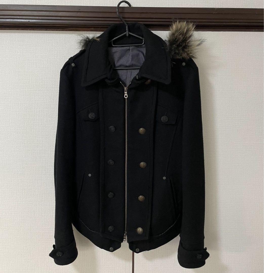 PPFM ナポレオンコート ジャケット ファー フーディ