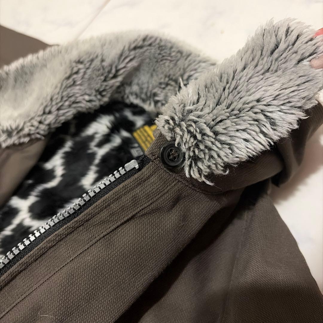 【寅壱】パイロットジャンパー ドカジャン 作業服 裏ボアジャケット レオパード