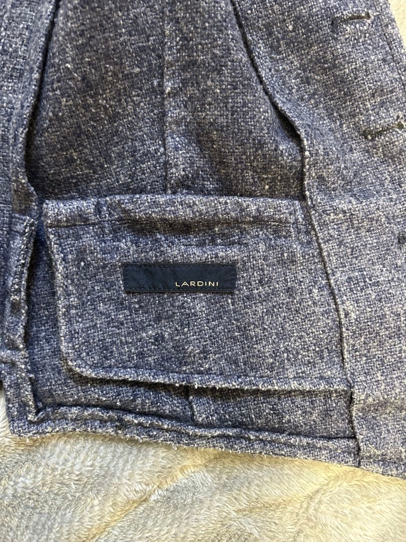 LARDINI ラルディーニ　ネイビー ホームスパン　ジレ