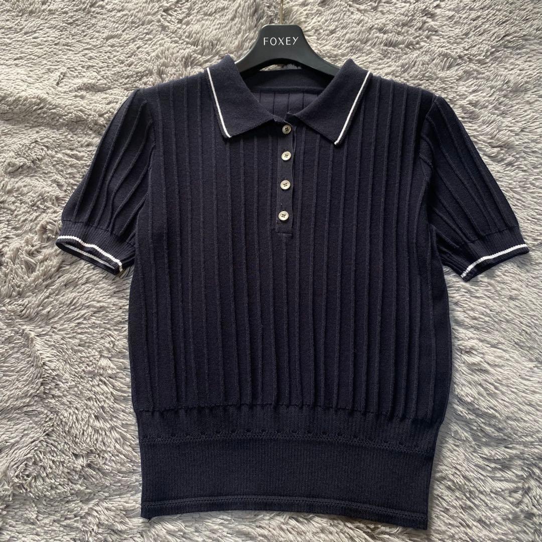 フォクシーブティック ポロシャツ Lady Polo ネイビー 38
