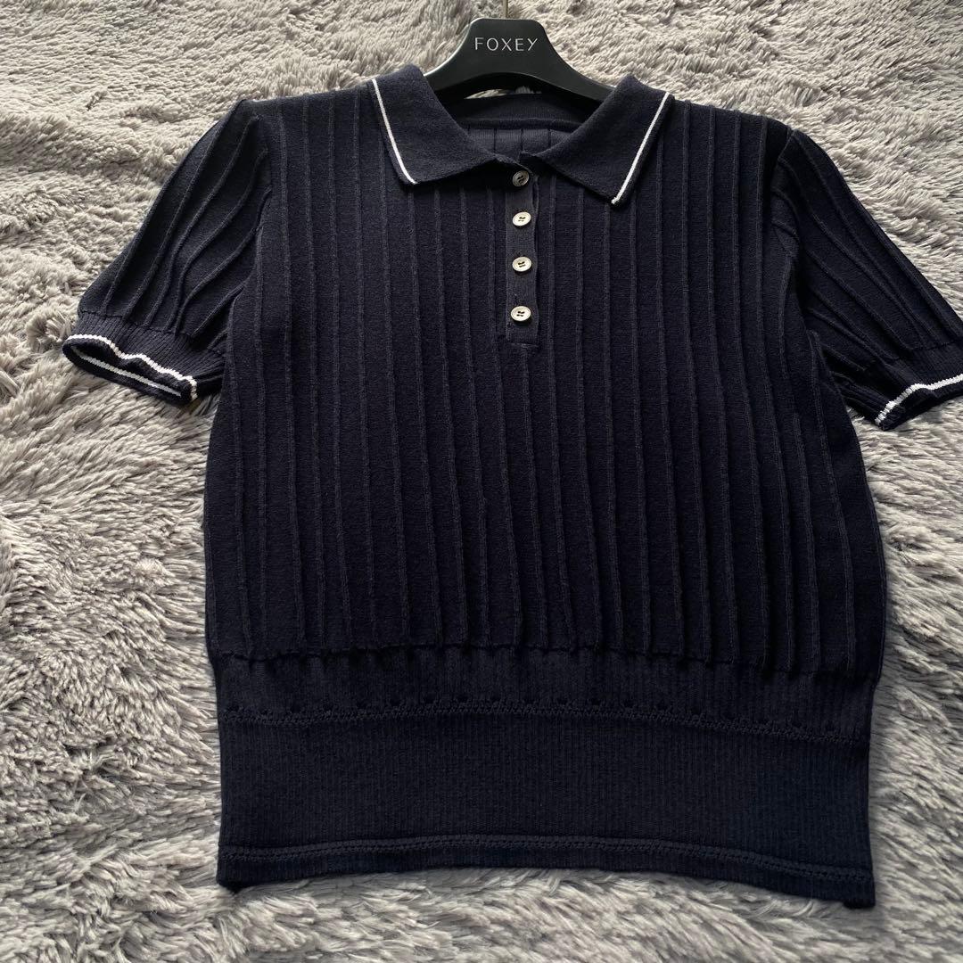 フォクシーブティック ポロシャツ Lady Polo ネイビー 38