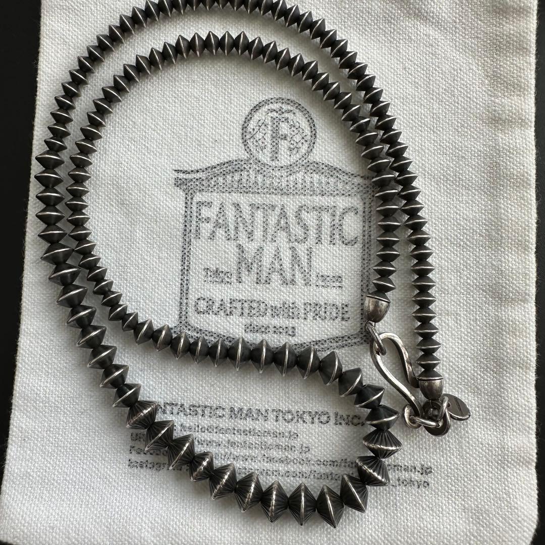 FANTASTIC MAN ナバホパール ソロバン型 ネックレス