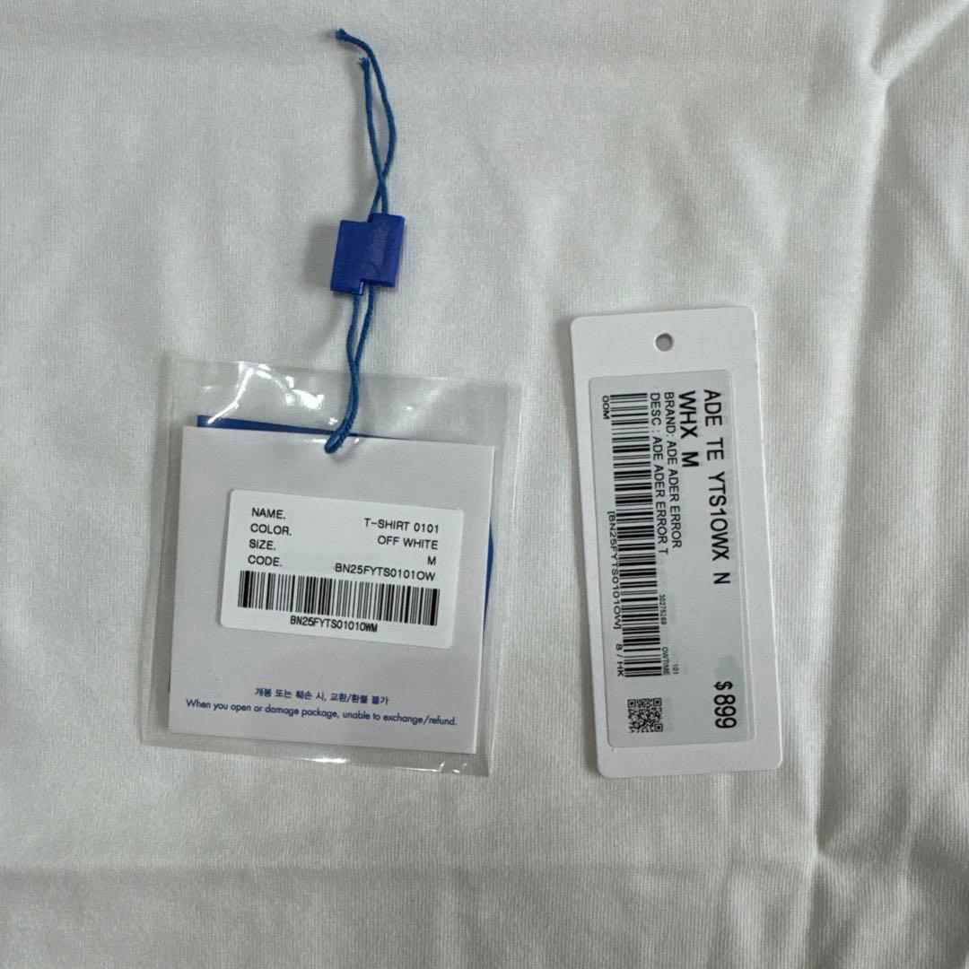 【極美品】ADER ERROR アーダーエラー Tシャツ Mサイズ オフホワイト