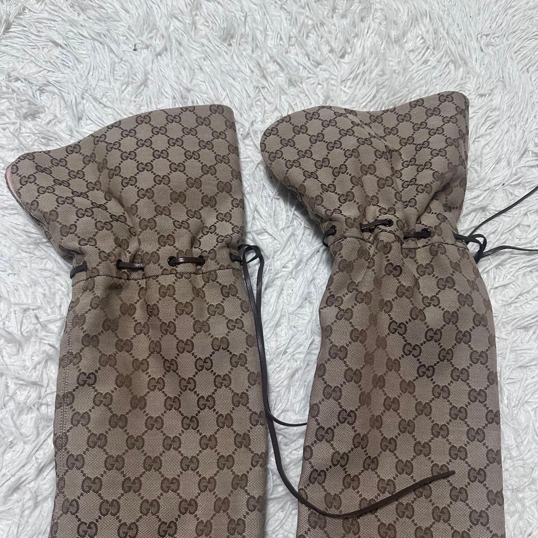 GUCCI GG柄 ニーハイブーツ 35 保存袋付 イタリア製