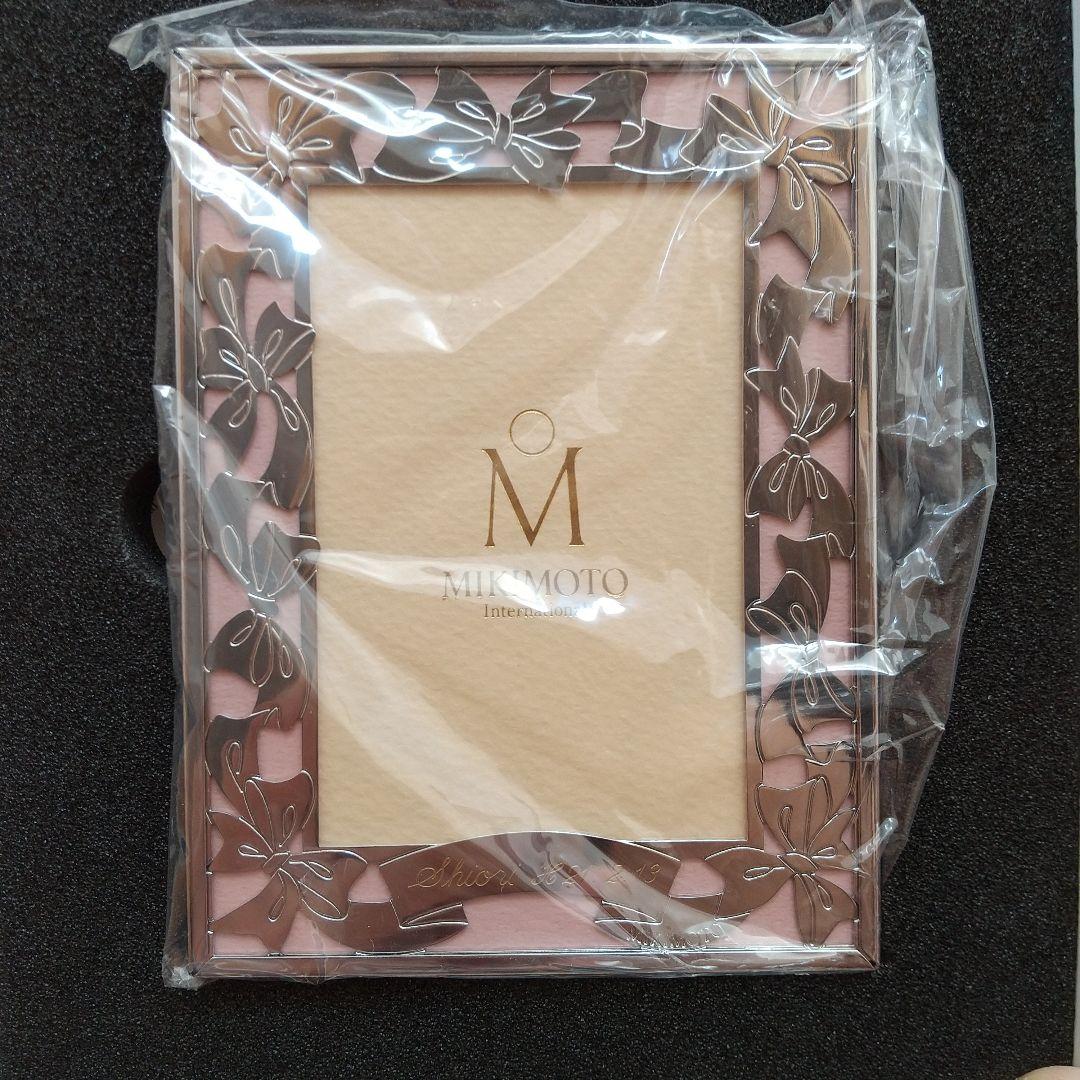 MIKIMOTO リボン柄 フォトフレーム 写真たて