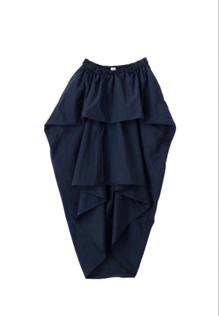 SEA TYPEWRITER DRAPE SKIRTドレープスカート/ ネイビー