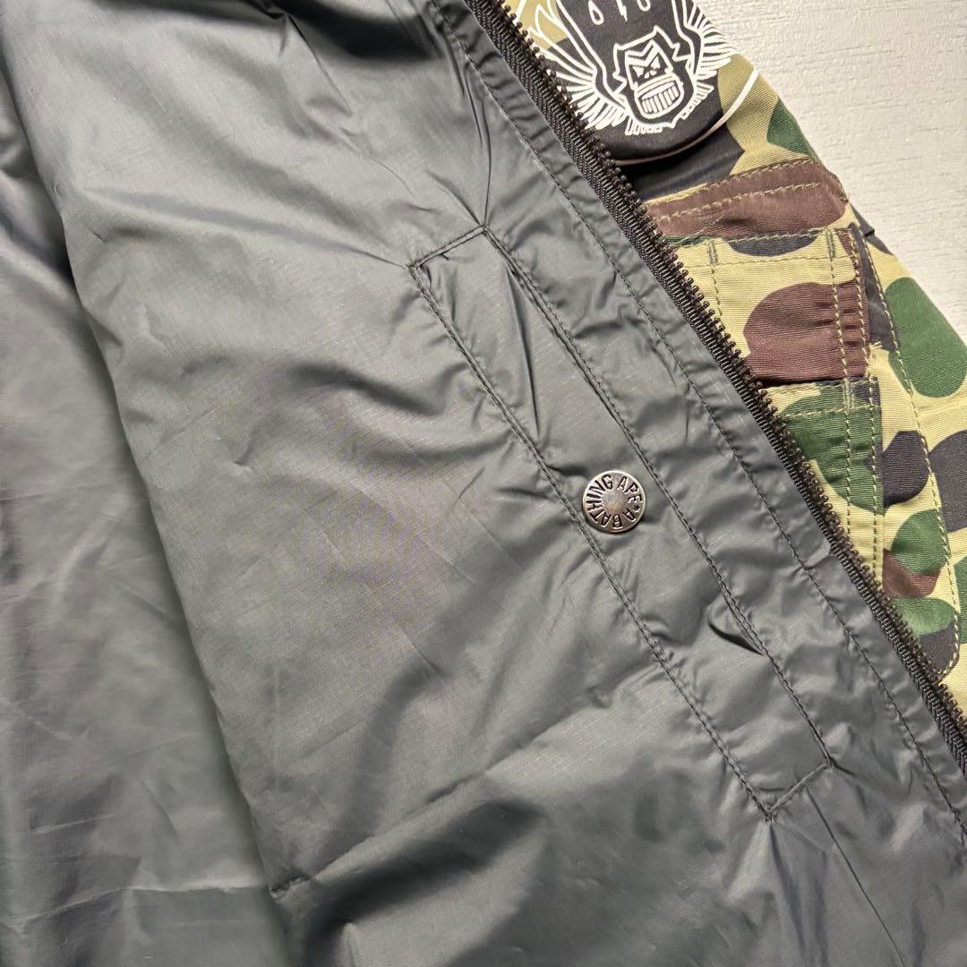 A BATHING APE ブルゾン　ナイロンジャケット　MA-1 迷彩　カモ