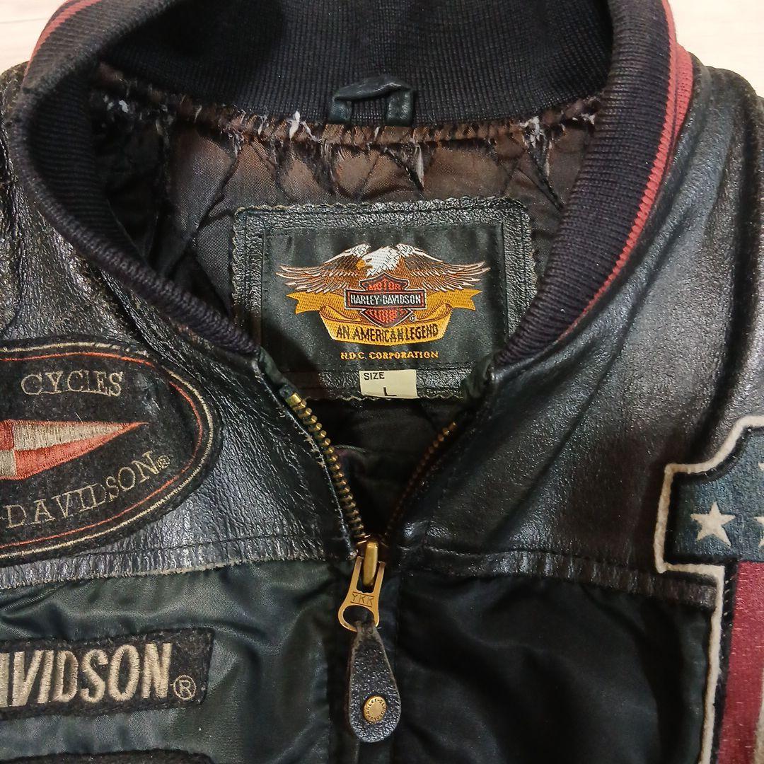 HARLEYDAVIDSONハーレーダビッドソン 00s レザーコンビ MA-1