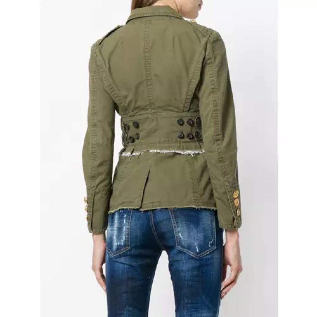 新品タグ付きDSQUARED2 ミリタリージャケット 金ボタン　イタリア製38