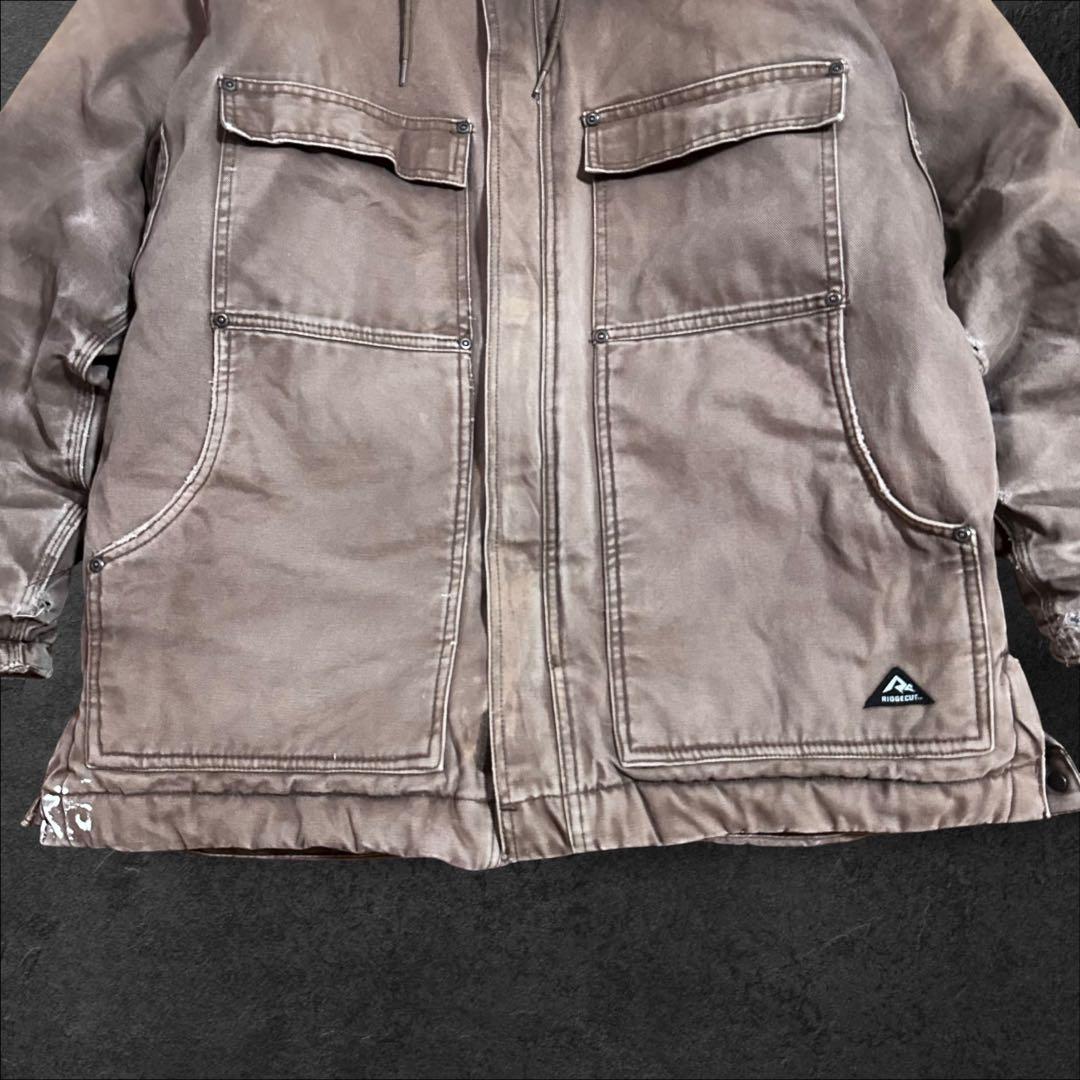 RIDGECUT ダックジャケットトラディショナルコートワークカバーオールフード