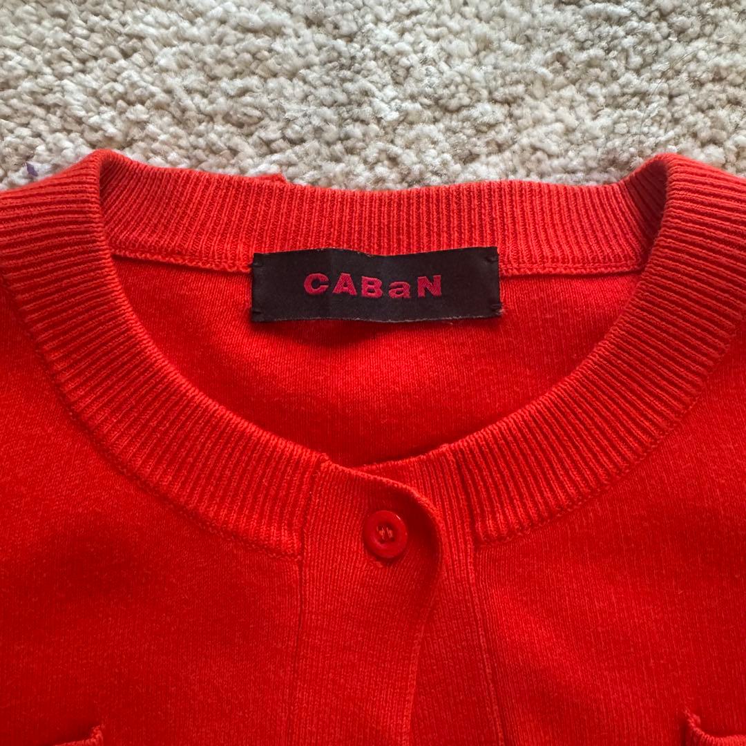 caban レディース レッド カーディガン 長袖