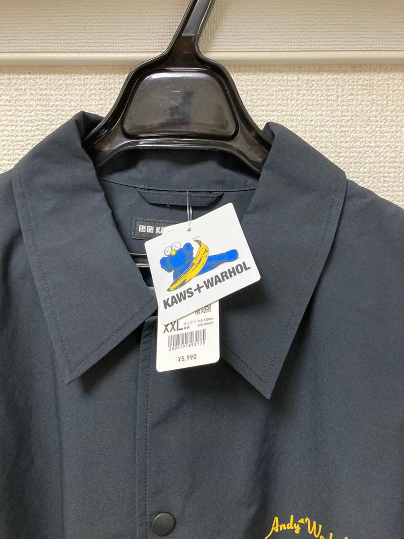 Uniqlo x KAWS x WARHOL Coach Jacket 黒バナナ