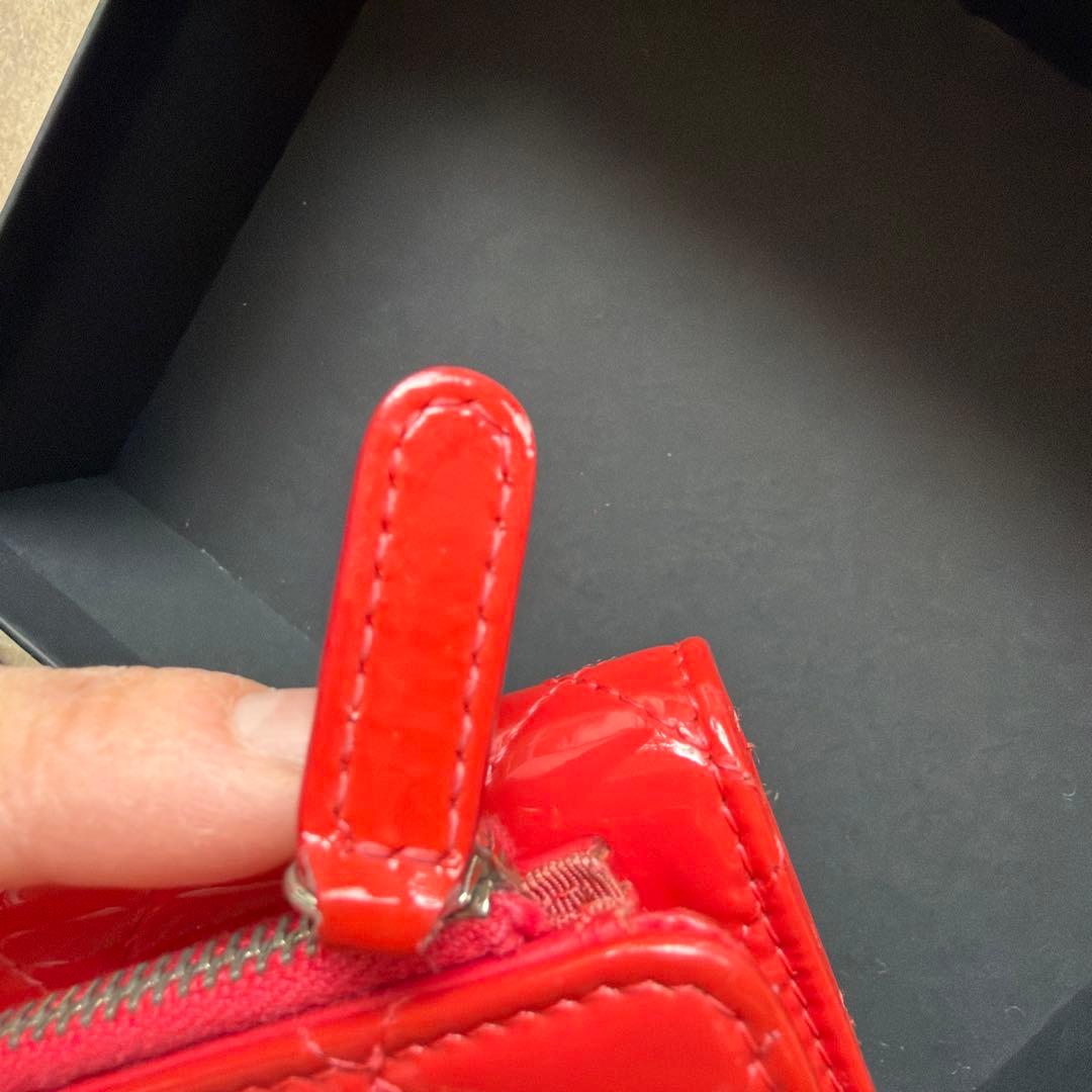 m♡様用 CHANEL★シャネル★パテント★三つ折り財布★コーラルピンク
