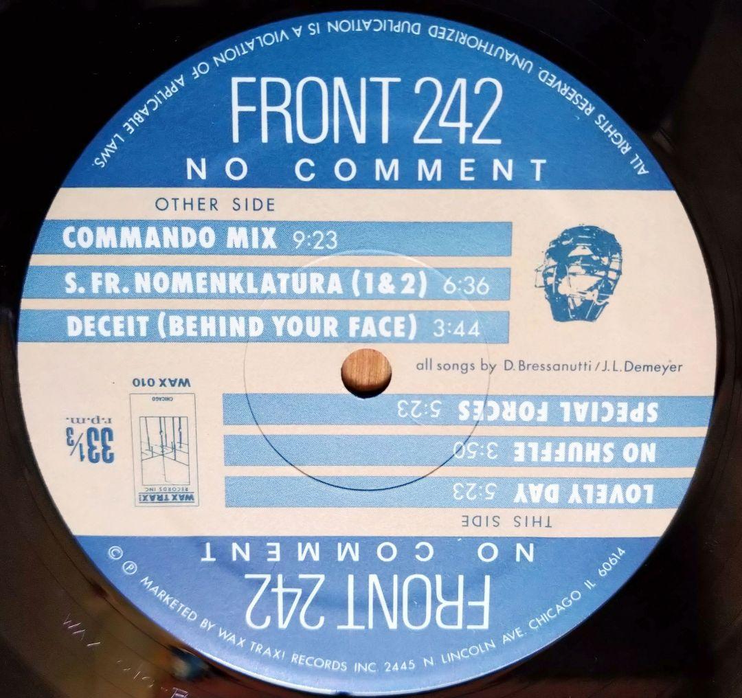 洋楽 Front 242 - No Comment (LP, Album, Gat
