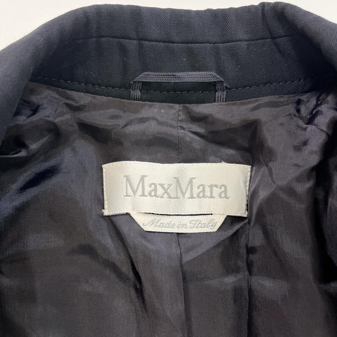 MaxMara ダブル テーラードジャケット 白タグ 黒 38 M