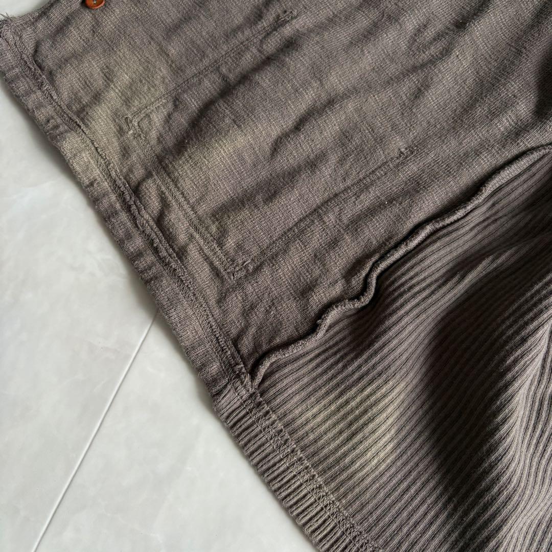 KAPITAL vintage ダメージベスト 茶系 2 日本製 レイヤード