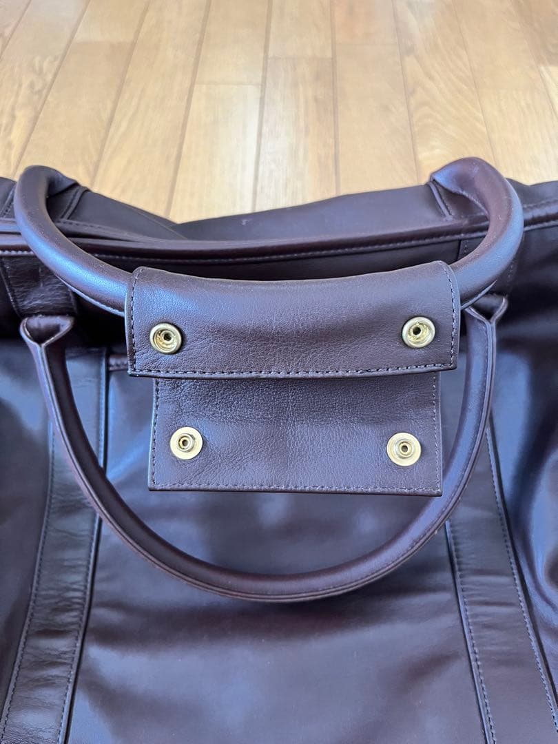 COACH コーチ　ブラウン　レザーボストンバッグ　ショルダーベルト付き