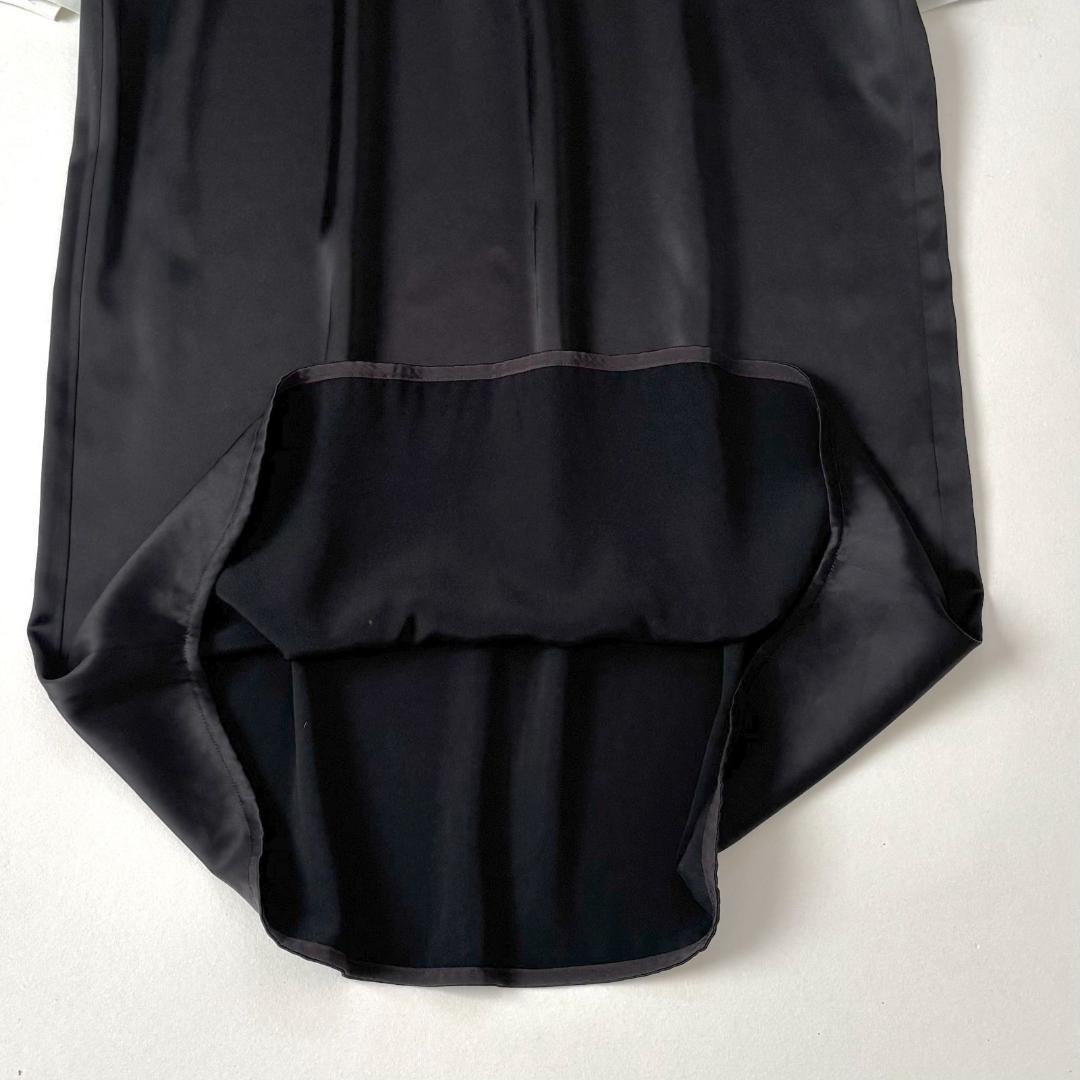 グレースコンチネンタル バイカラーフリルワンピース ブラック 36 美品