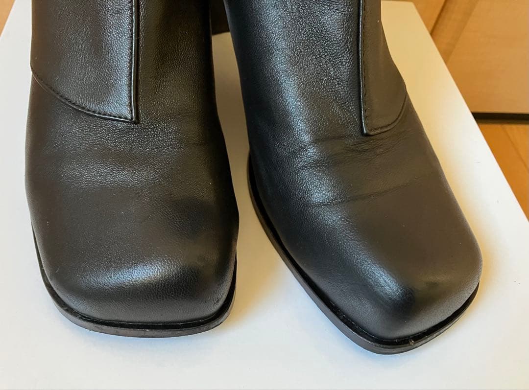 UN3D. ROUND TOE SHORT BOOTS ／ブラック　39