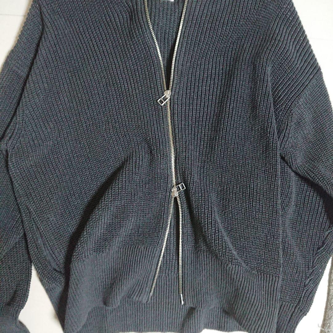 新品未使用❤AP STUDIO ギマコットンフーディ ダークグレー カーディガン