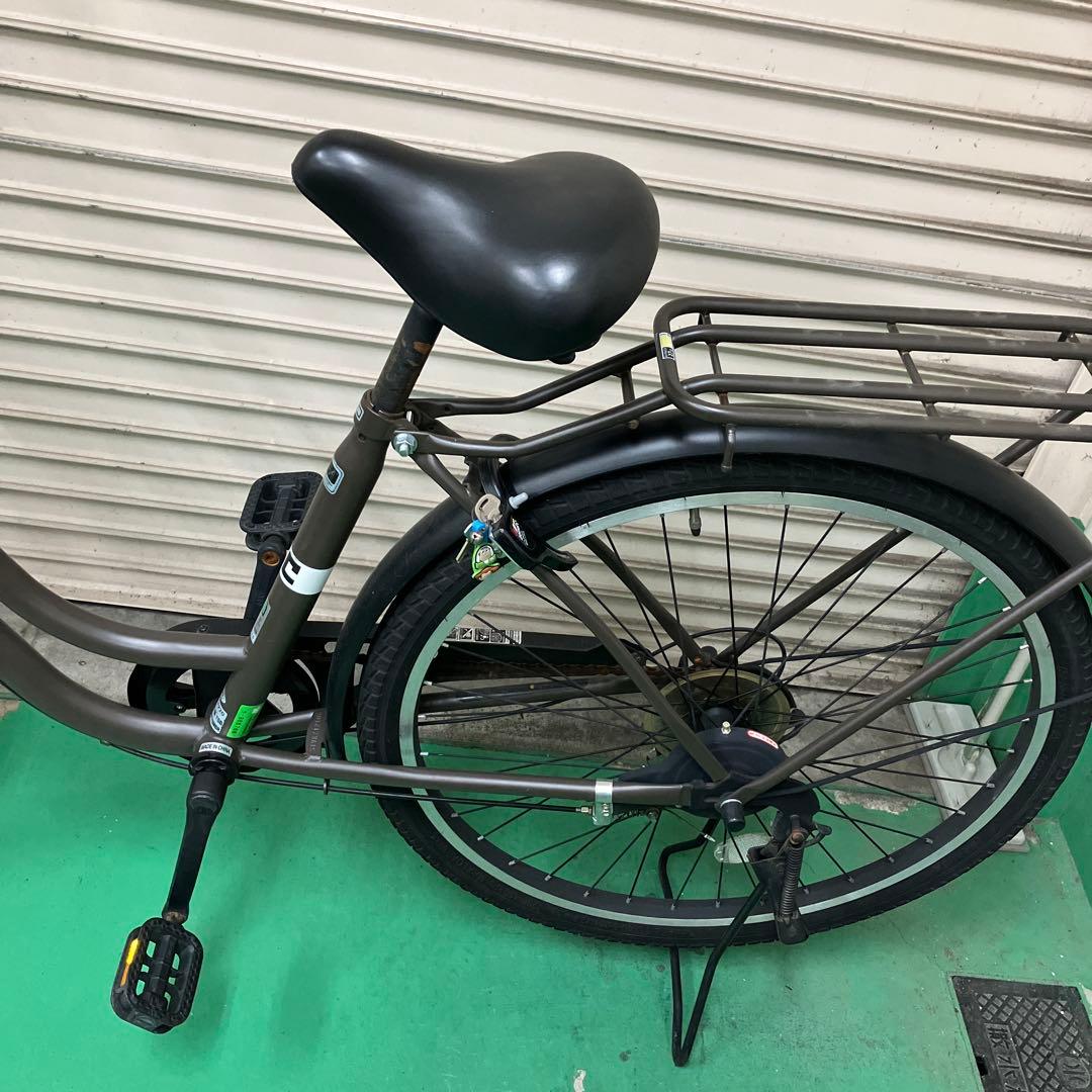 【引取限定】27インチ黒色自転車GAKUCHARI