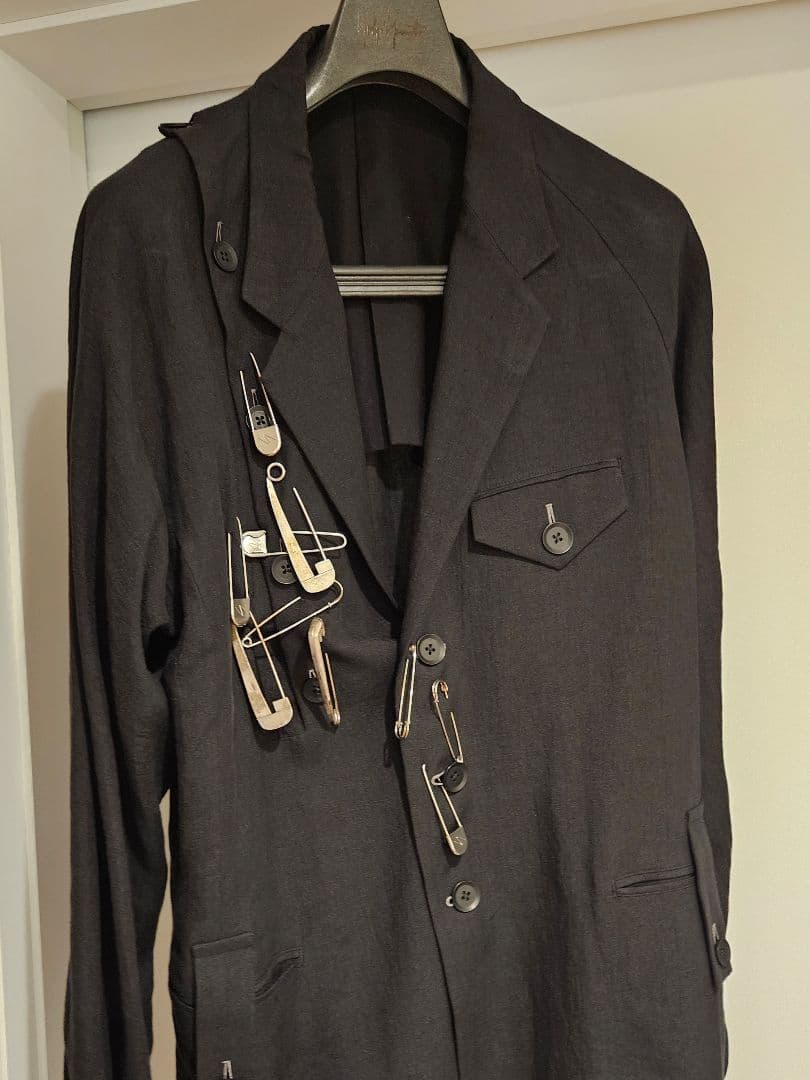yohji yamamoto2024SS安全ピンジャケット