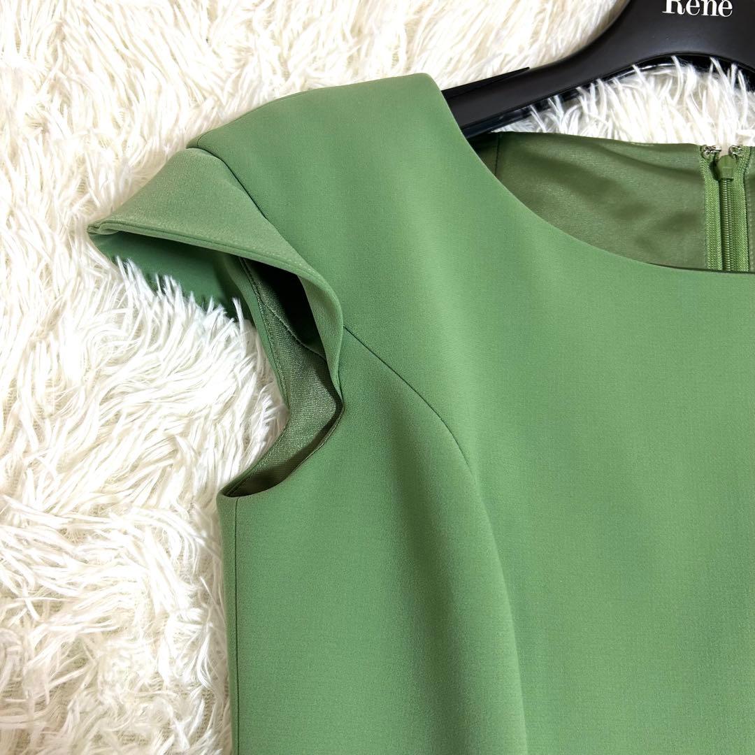 極美品✨ルネ 春に◎サイドタック ワンピース ドレス 36
