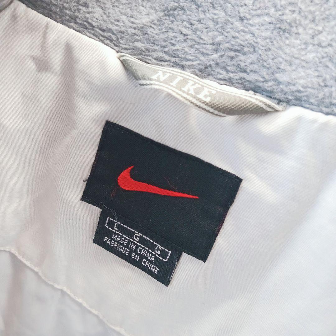 ナイキ L 中綿 90年 ヴィンテージ アウター ナイロン 白 ロゴ刺繍 メンズ