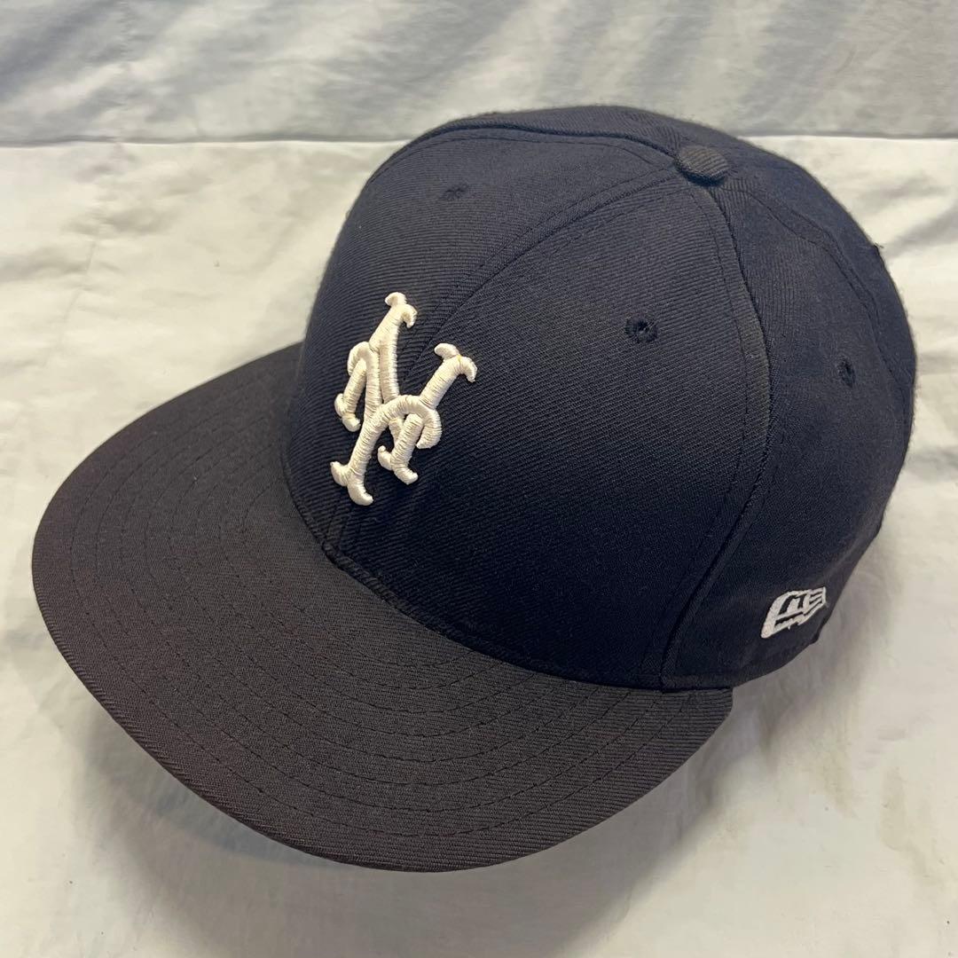 NEWERA キャップ NY METS 濃紺 7 5/8 USA製 希少 メッツ