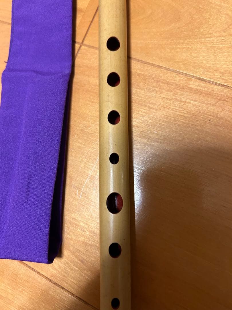 丸宮 篠笛 7穴 唄物 8本調子 ケース付き